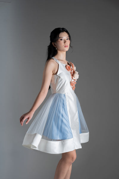 LOVEROSE Dress (white/blue)