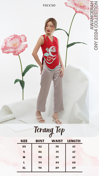 TERANG Set with Skirt (taupe/red)