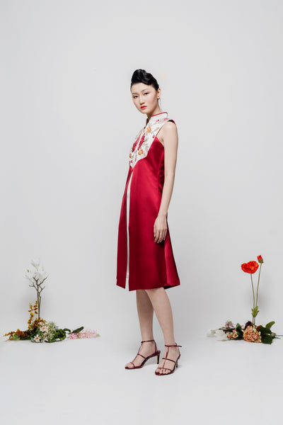 REMBULAN Dress (red/nude)