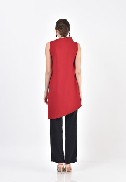 LING Vest (red/nude)